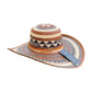 Sombrero Exclusivo 23 Fibras Beige con Franjas