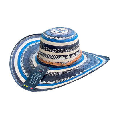Sombrero Exclusivo 23 Fibras Azul Caña Flecha