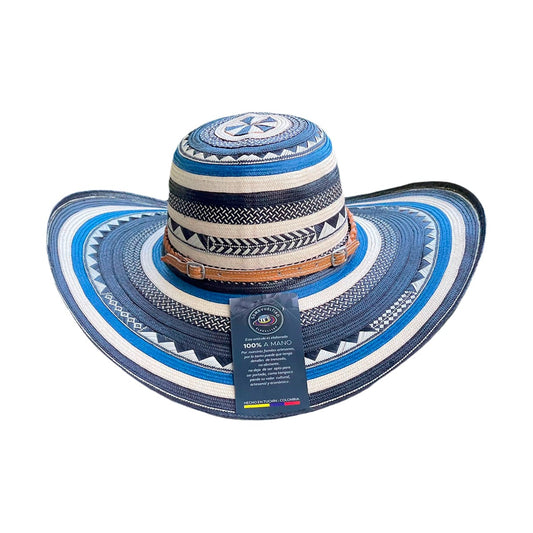 Sombrero Exclusivo 23 Fibras Azul Caña Flecha
