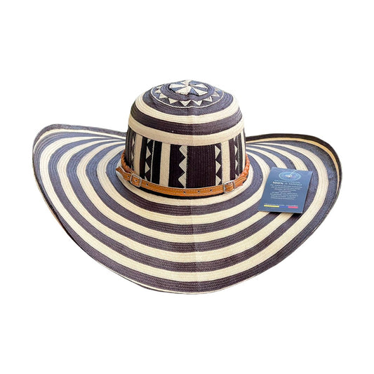 Sombrero Exclusivo 23 Fibras Diseño cebra