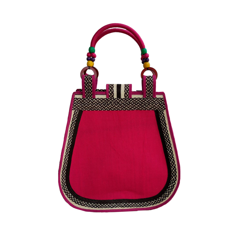 Bolso Pera Exclusivo Caña Flecha Multicolor A Mano