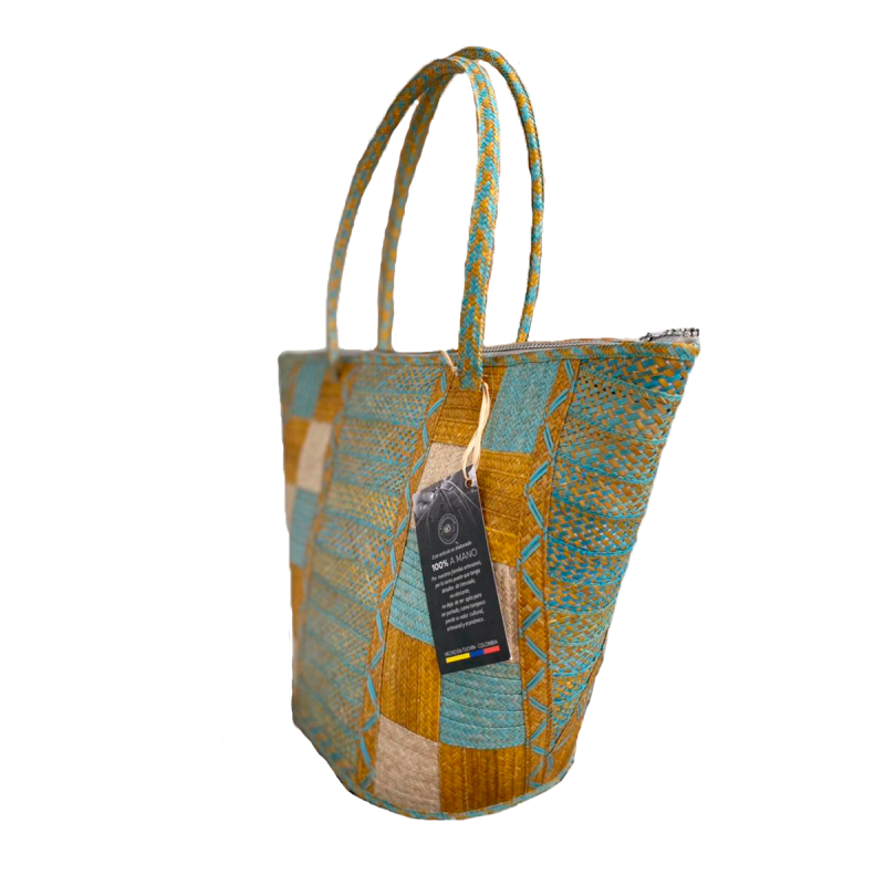 Bolso Exclusivo Diseño Cuadros Diveros Colores
