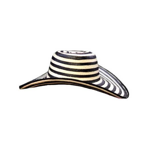 Sombrero 15 Fibras Diseño Cebra Artesanal MY
