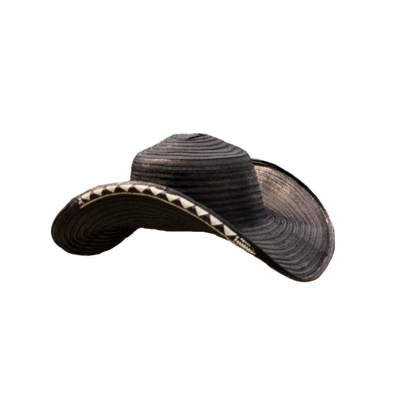 Sombrero 15 Fibras Económico Diseño Negro