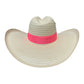Sombrero 23 Fibras Con Caballo Cinta Rosa