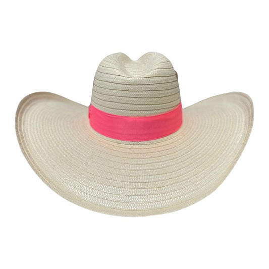 Sombrero 23 Fibras Con Caballo Cinta Rosa MY
