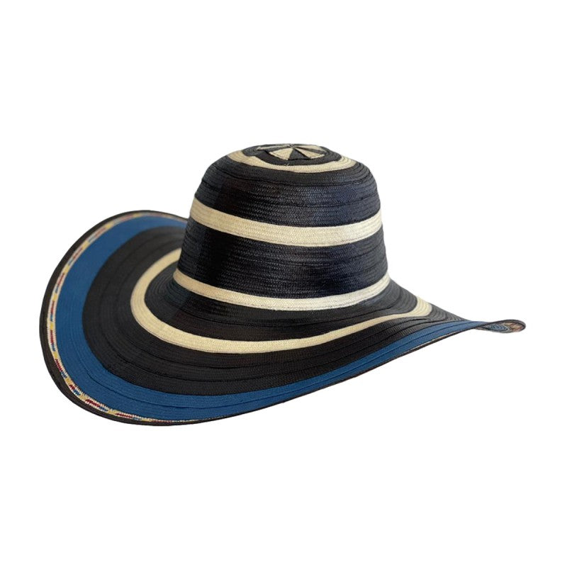 Sombrero 21 Fibras Negro Artesanal