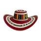 Sombrero 21 Fibras Rojo A Mano