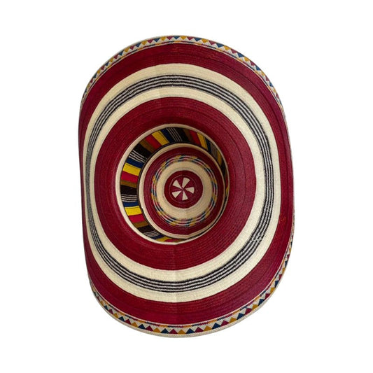 Sombrero 21 Fibras Rojo A Mano MY