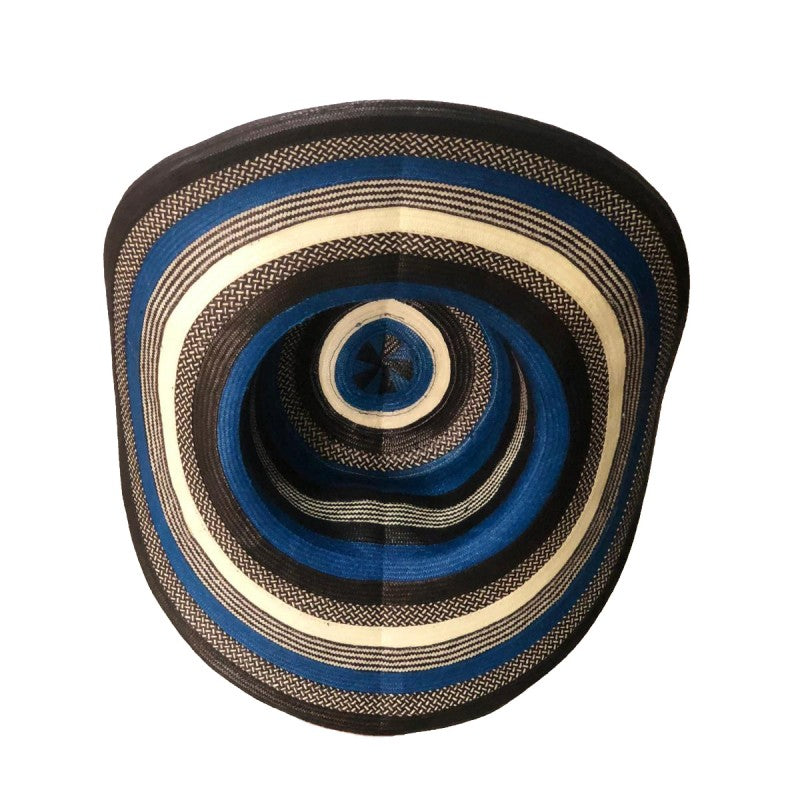 Sombrero 23 Fibras Azul Y Negro