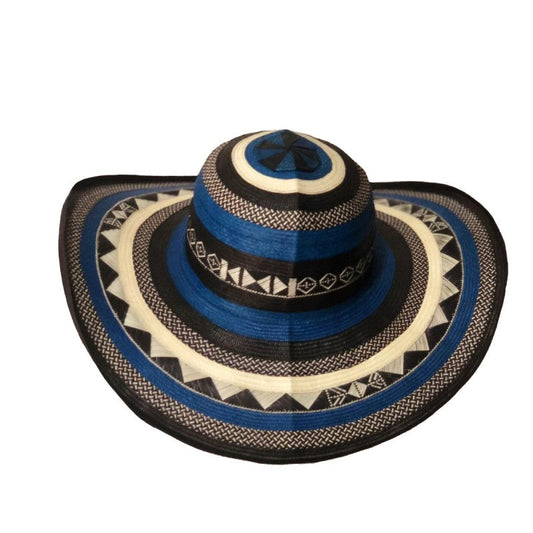 Sombrero 23 Fibras Azul Y Negro MY