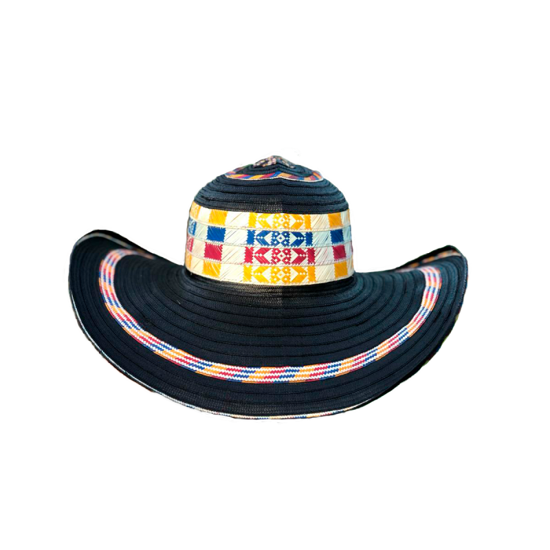 Sombrero 23 Fibras Black Diseño Colombiano