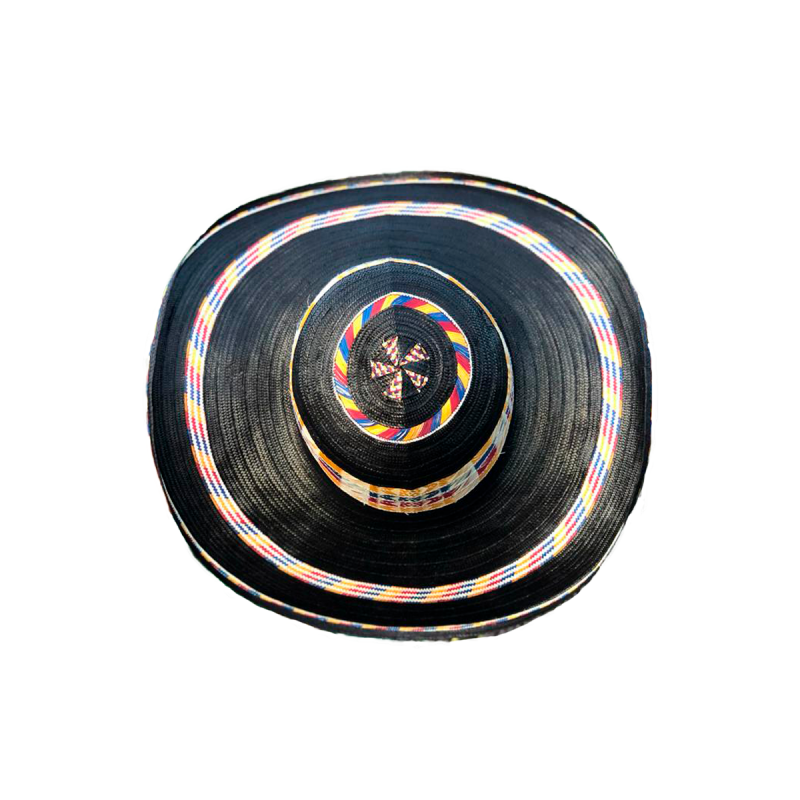 Sombrero 23 Fibras Black Diseño Colombiano
