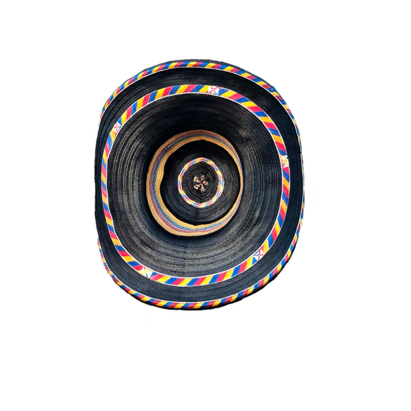 Sombrero 23 Fibras Black Diseño Colombiano