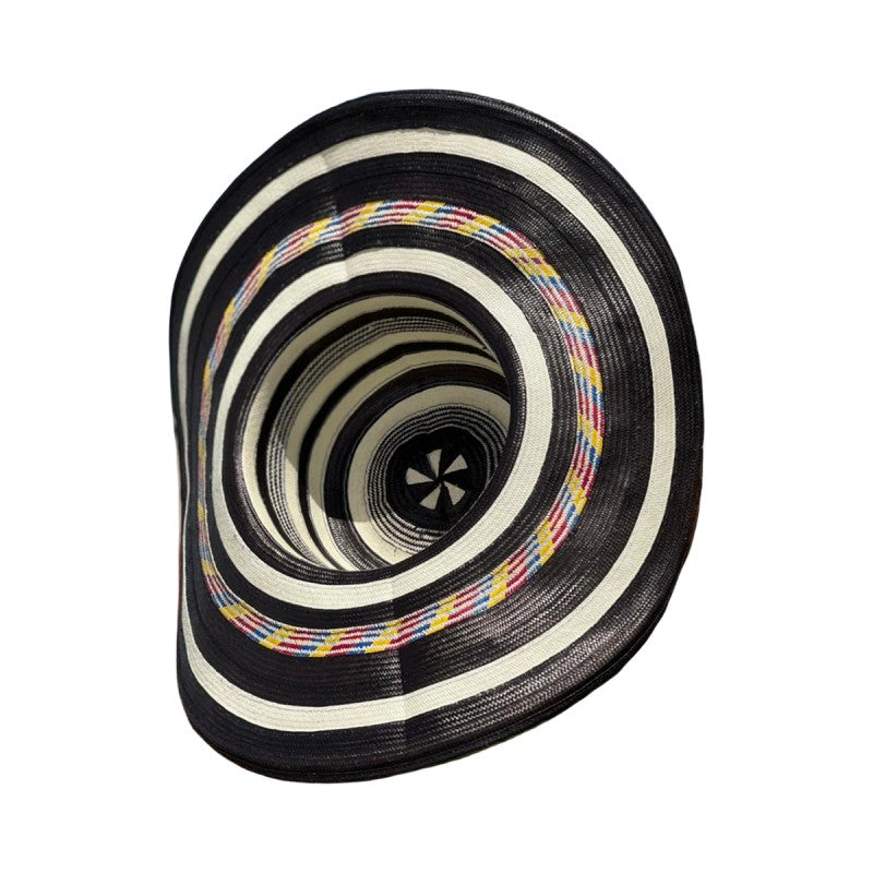 Sombrero 23 Fibras Diseño Cebra Tricolor