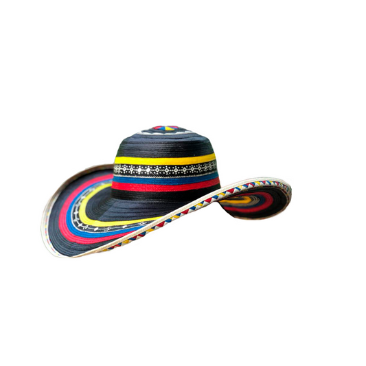 Sombrero 23 Fibras Diseño Colombiano Black