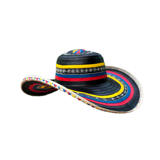 Sombrero 23 Fibras Diseño Colombiano Black MY