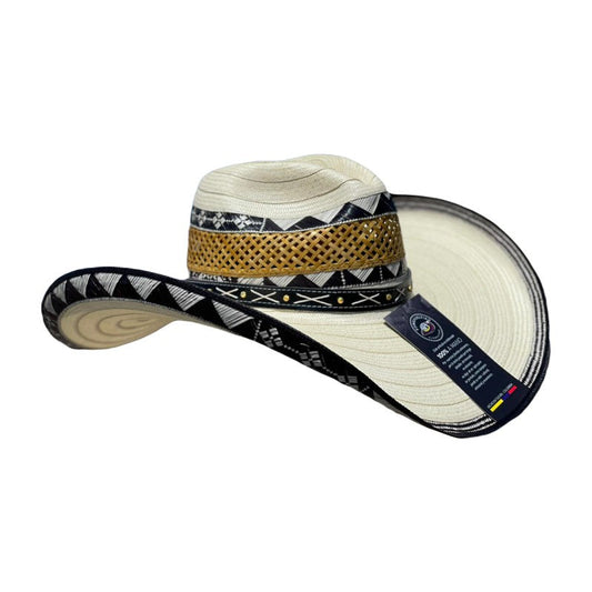 Sombrero 31 Fibras Diseño Dorado Calado MY