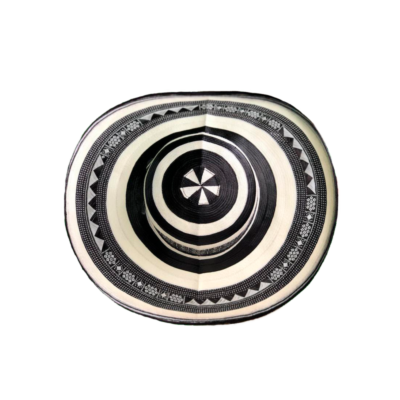 Sombrero 23 Fibras Diseño Negro