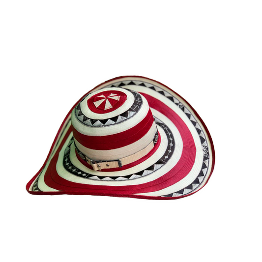 Sombrero 23 Fibras Diseño Rojo MY