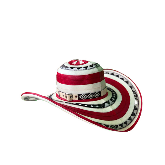 Sombrero 23 Fibras Diseño Rojo MY