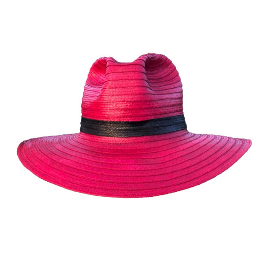 Sombrero 23 Fibras Engomado Rojo Ala Corta