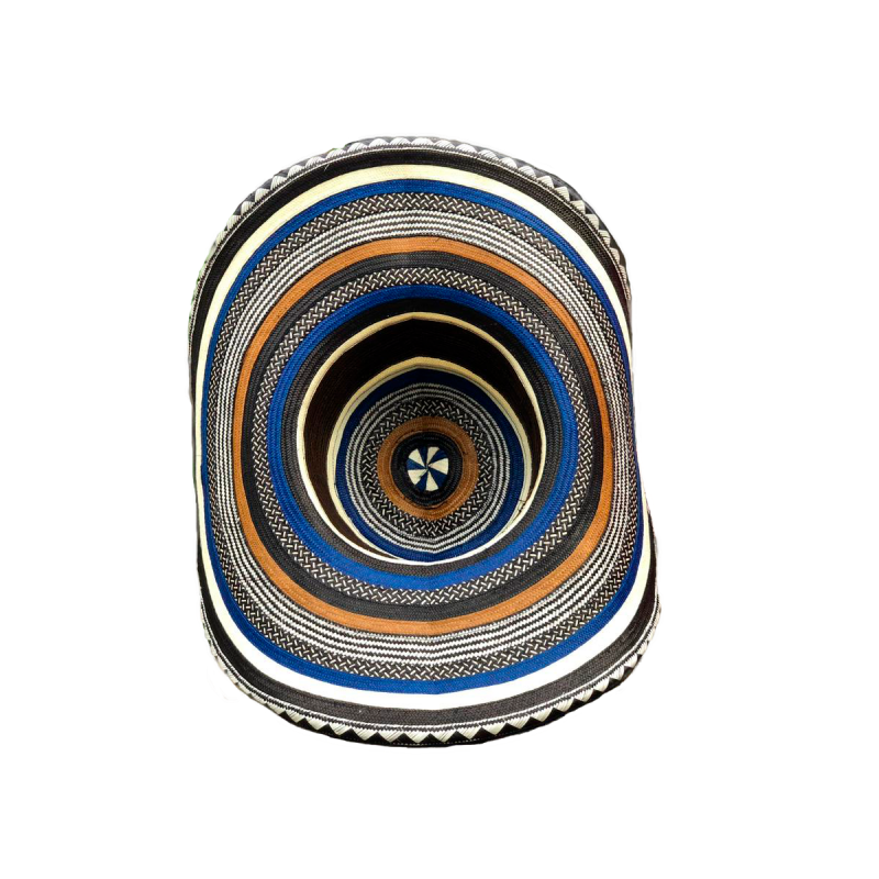 Sombrero 23 Fibras Exclusivo Azul Naranja