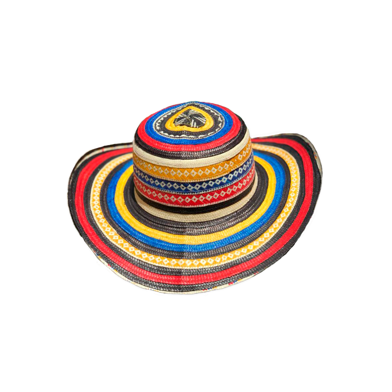 Sombrero 23 Fibras Exclusivo Colombia Multicolor