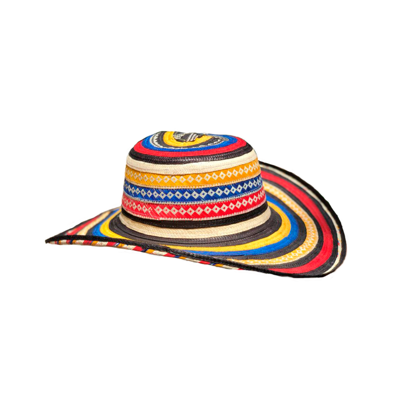 Sombrero 23 Fibras Exclusivo Colombia Multicolor