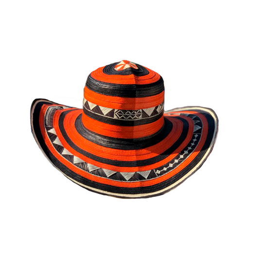 Sombrero 23 Fibras Exclusivo Diseño Naranja