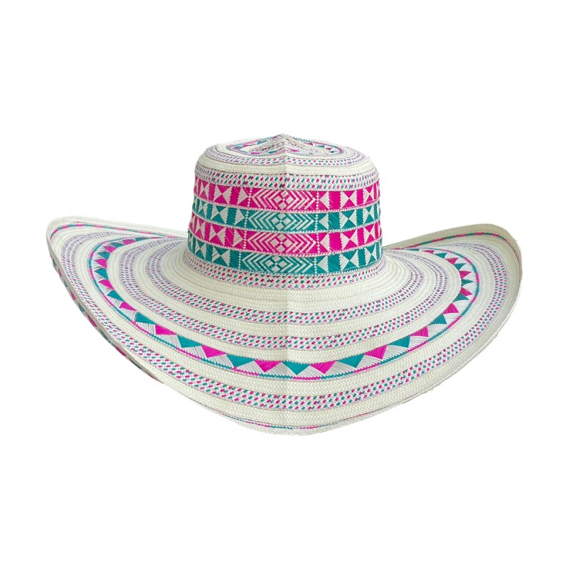 Sombrero 23 Fibras Exclusivo Multicolor Fino