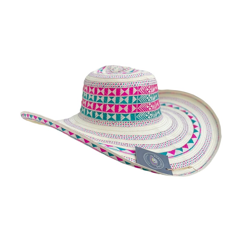 Sombrero 23 Fibras Exclusivo Multicolor Fino