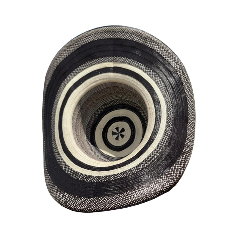 Sombrero 23 Fibras Exclusivo Negro Y Beige