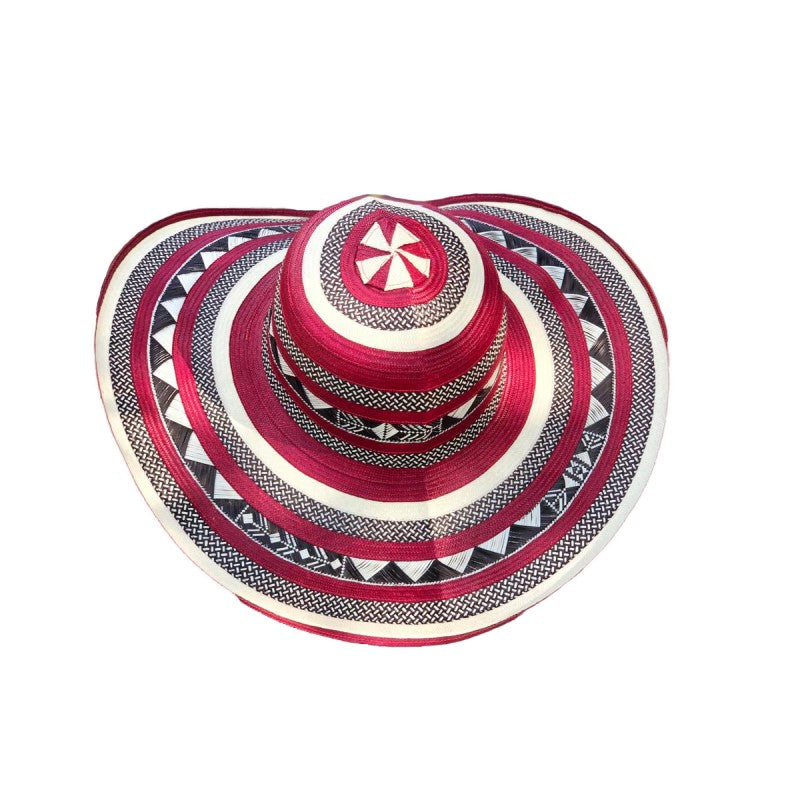 Sombrero 23 Fibras Granito Exclusivo Rojo