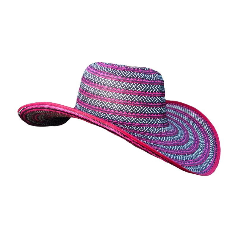 Sombrero 23 Fibras Grano De Arroz Fucsia