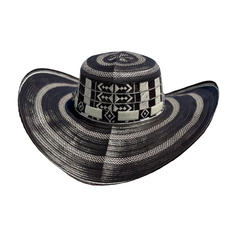 Sombrero 23 Fibras Negro Diseño Tradicional