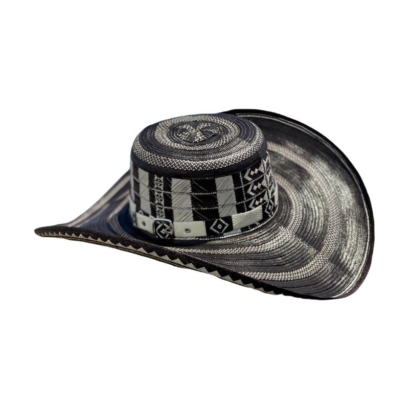 Sombrero 23 Fibras Negro Diseño Tradicional