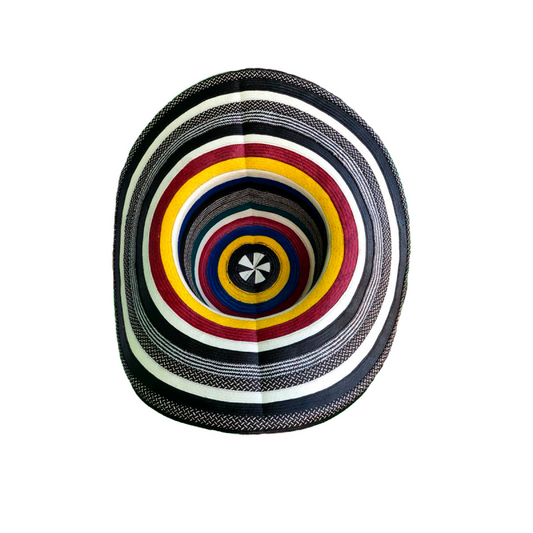 Sombrero 23 Fibras Negro Diseño Tricolor MY