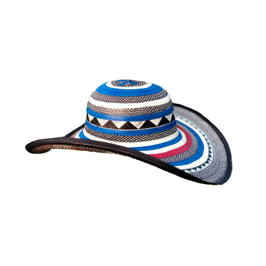 Sombrero 23 Vueltas Grano De Arroz Azul