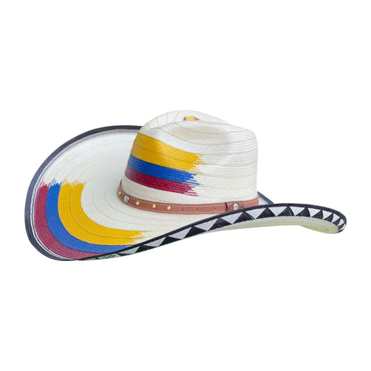 Sombrero 31 Fibras Blanco Tricolor