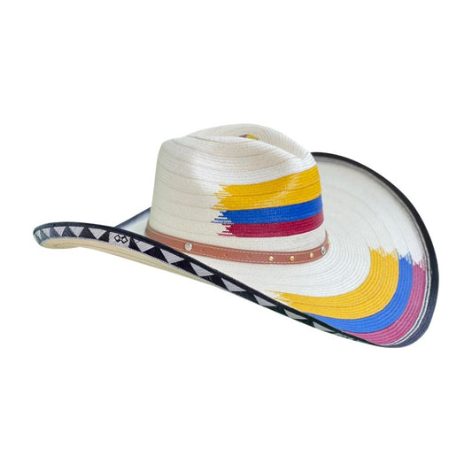 Sombrero 31 Fibras Blanco Tricolor