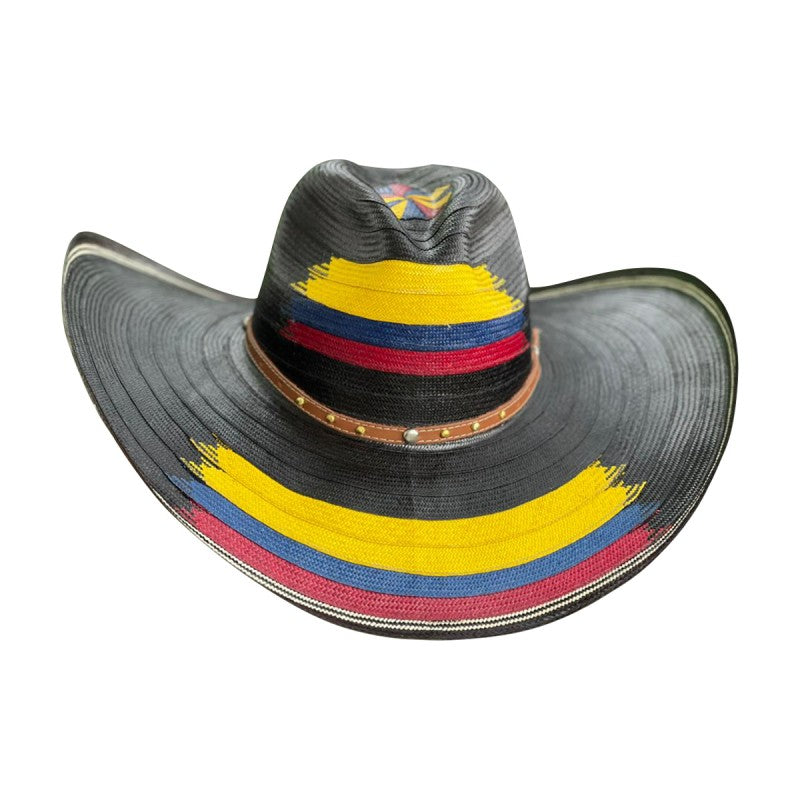 Sombrero 27 Fibras Negro Tricolor