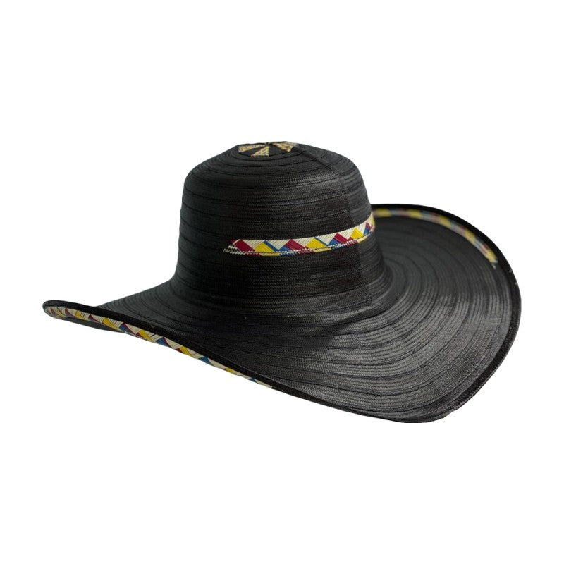 Sombrero 31 Fibras Diseño Black Tricolor