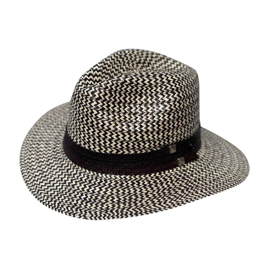 Sombrero Ala Corta Panameño Gris