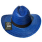 Sombrero Ala Corta Tejido Fino Azul