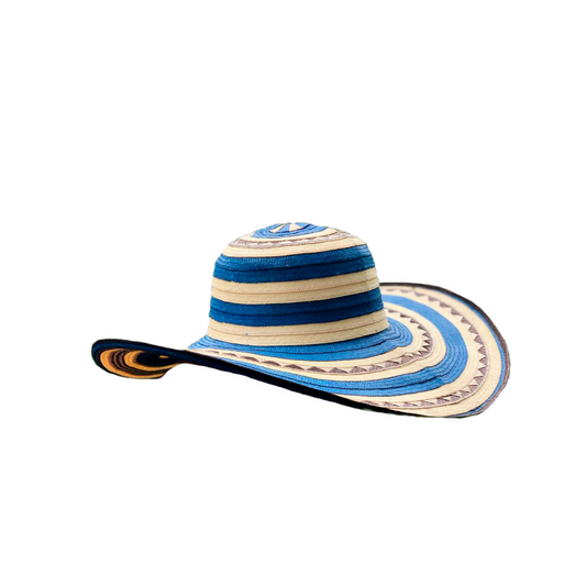 Sombrero Azul 23 Fibras Fino Caña Flecha MY