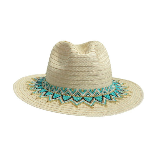 Sombrero Fedora Diseño Ala Plana Beige MY