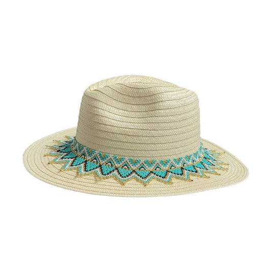 Sombrero Fedora Diseño Ala Plana Beige MY